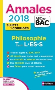Philosophie Tle L-ES-S  - Sujets & corrigés (Broché)