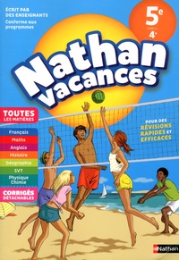 Nathan Vacances Toutes les matières de la 5e vers la 4e  (Dos carré collé)